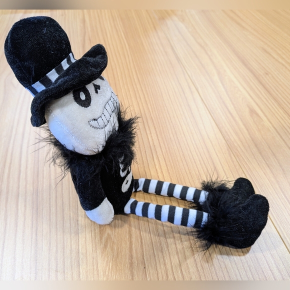 Sitting MR SKULL Skeleton Plush Doll - Picture 6 of 11